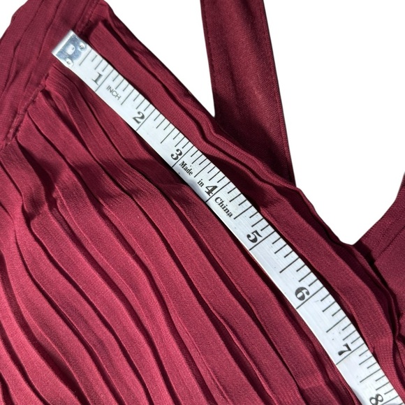 AOFUR WINE RED CHIFFON COCKTAIL maxi EVENING PARTY SWING Bridesmaid DRESS Large - Picture 13 of 16